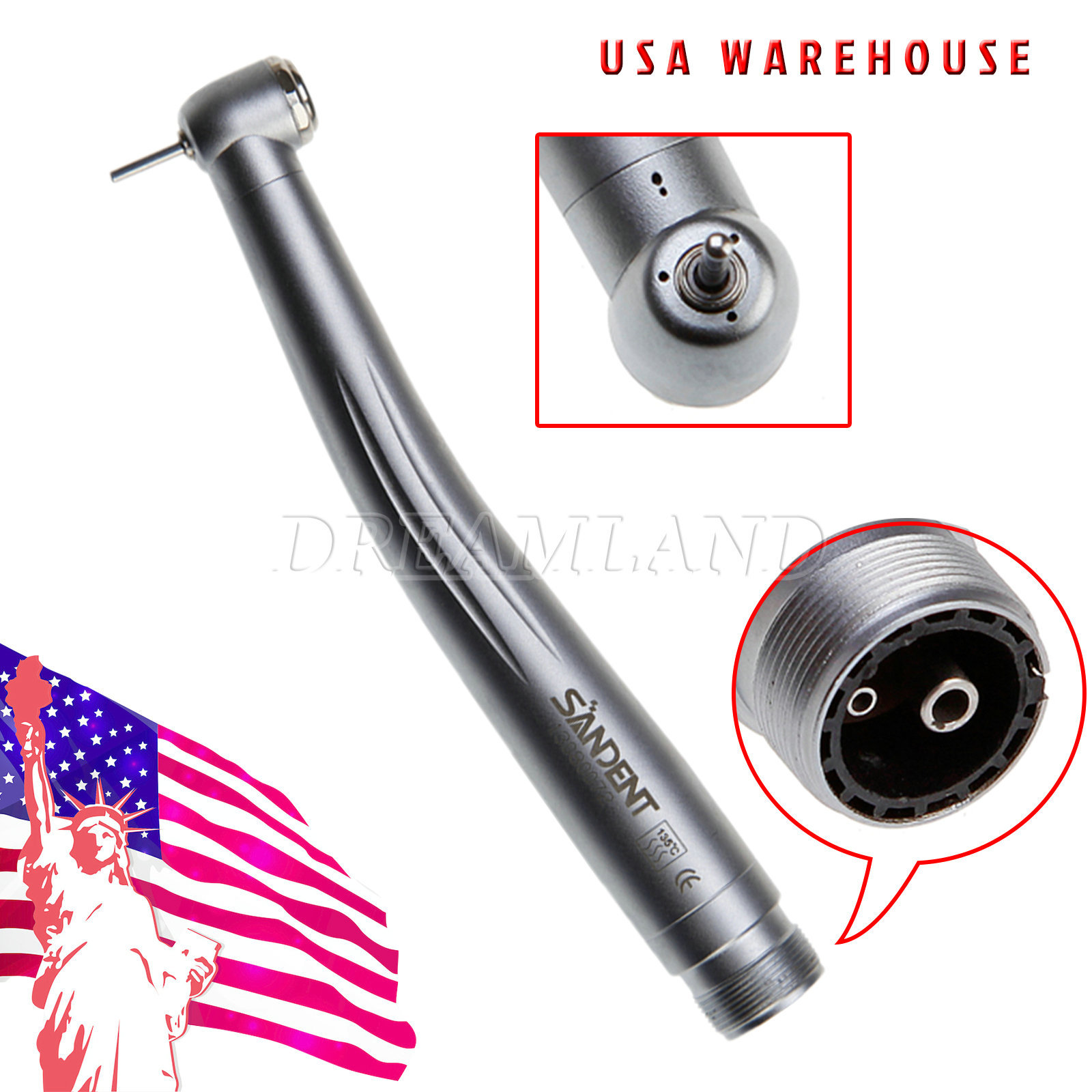 NSK PANA MAX Style Dental High Speed Handpiece Push Button 2 Hole Borden Connect