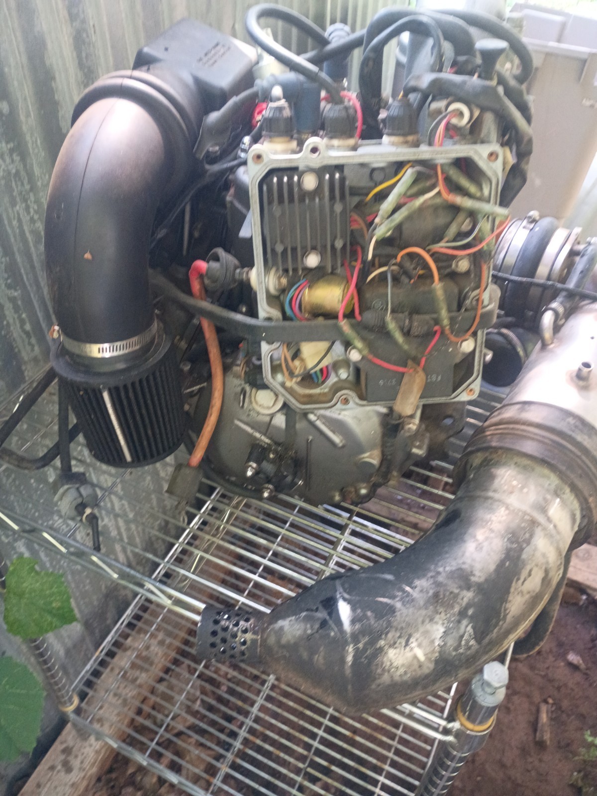 Kawasaki 750ss jetski Engine w/ Wiring Harness, Exhaust & Air Intake, carbs,ECU
