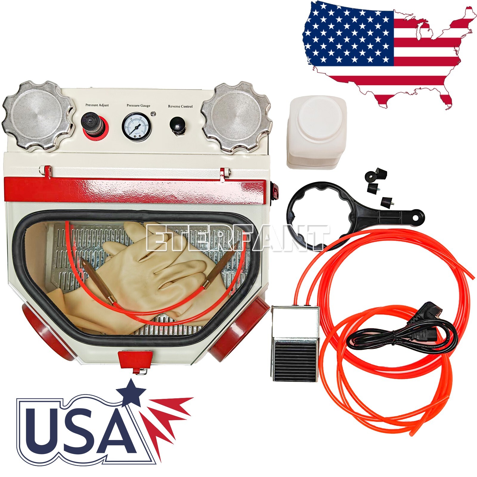 Dental Twin Pen Sandblaster Double Pen Sand Blaster for Lab 2 Aluminum Tank US