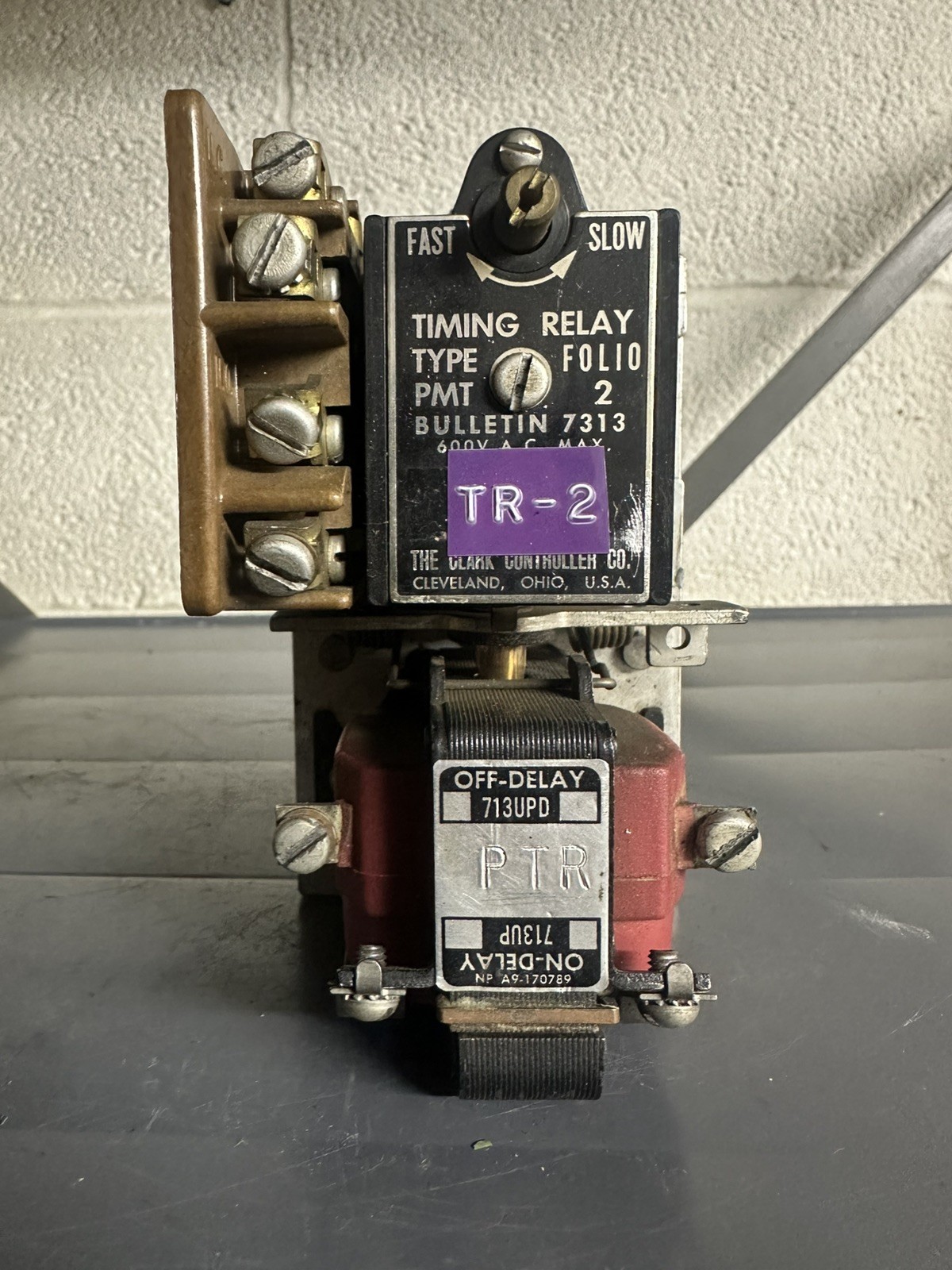 Joslyn Clark 713UP – 713UPD Timing Relay Bulletin 7313 Type PMT 600VAC Max