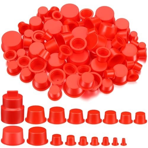 Novabright 850 Pc Red Plastic Caps and Plugs for Automotive Industrial Use