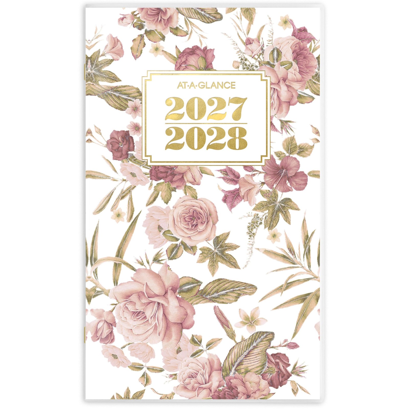 AT-A-GLANCE 2027-2028 Planner, 2 Year Monthly 3.5″ x 6″, Floral