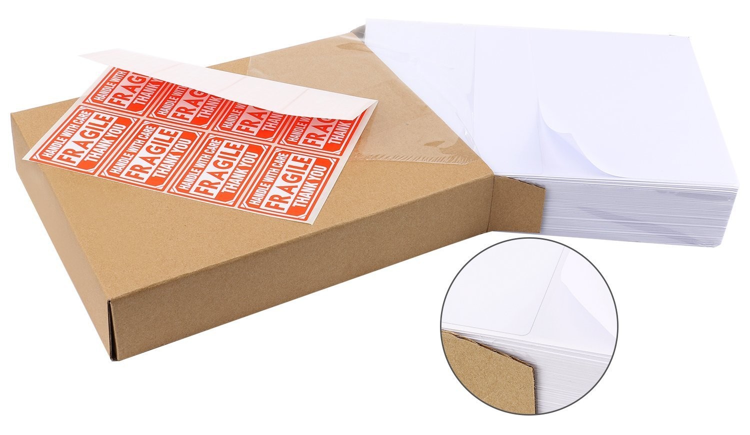 1000 Premium 8.5″ X 5.5″ Half Sheet Self Adhesive Shipping Labels 2 Per Sheet