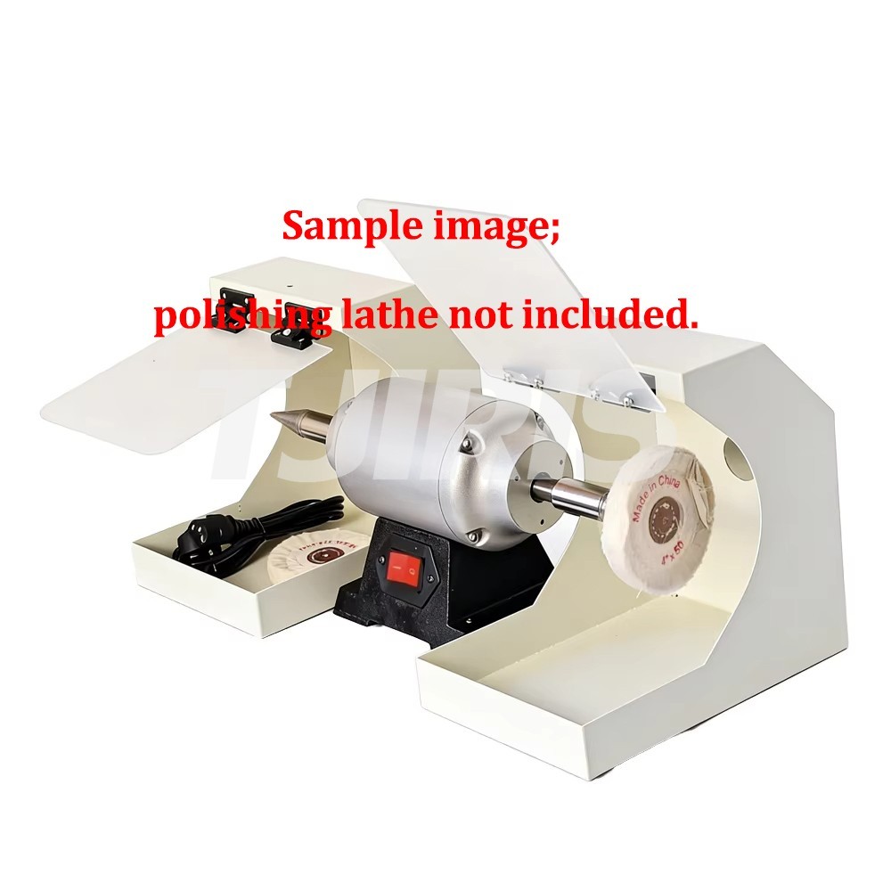 Dental Lab Polishing Lathe Metal Cover Suction Hood with Transparent Dust Cover