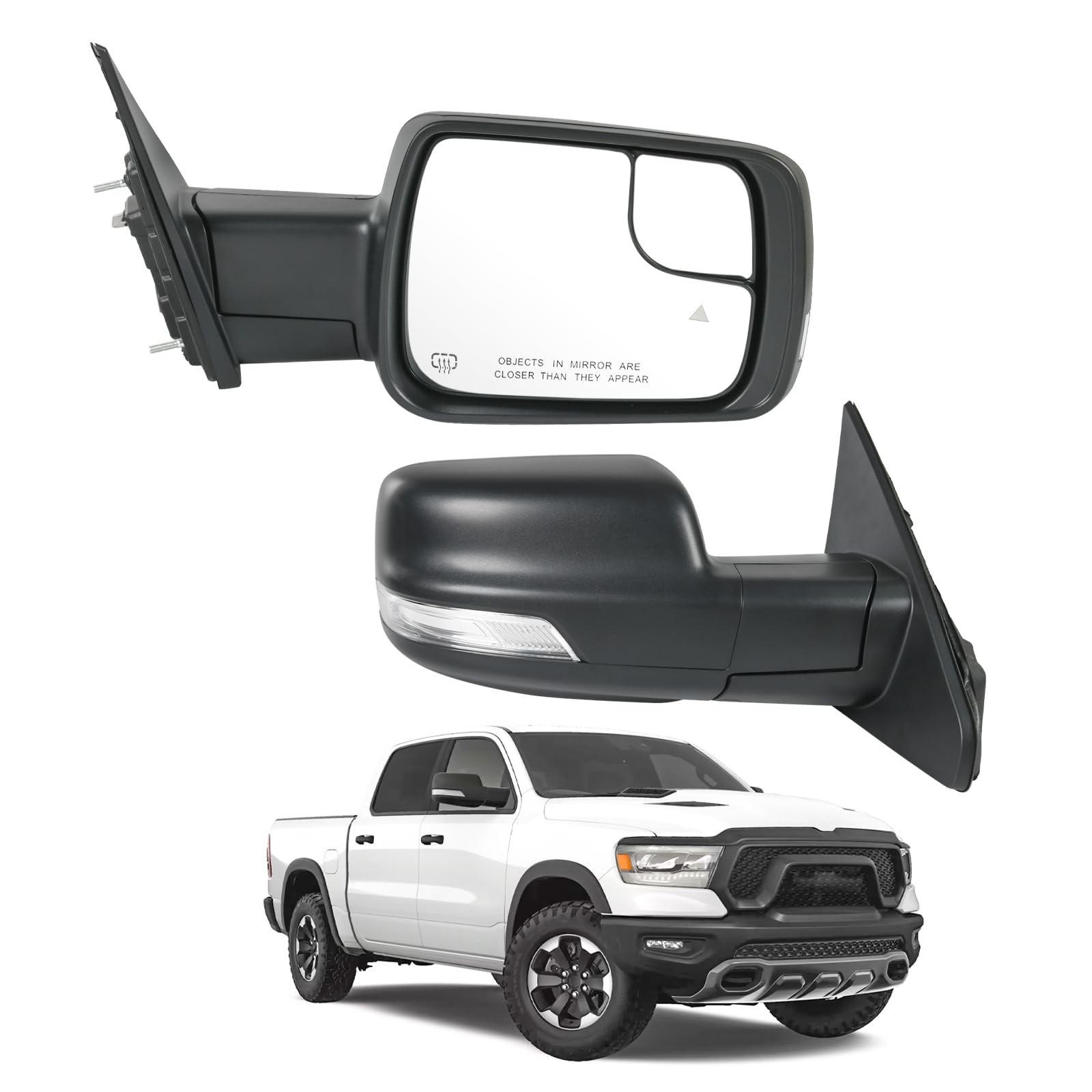 Right Passenger Side Door Mirror Power Folding Heated Power Glass (11Pin) | C…