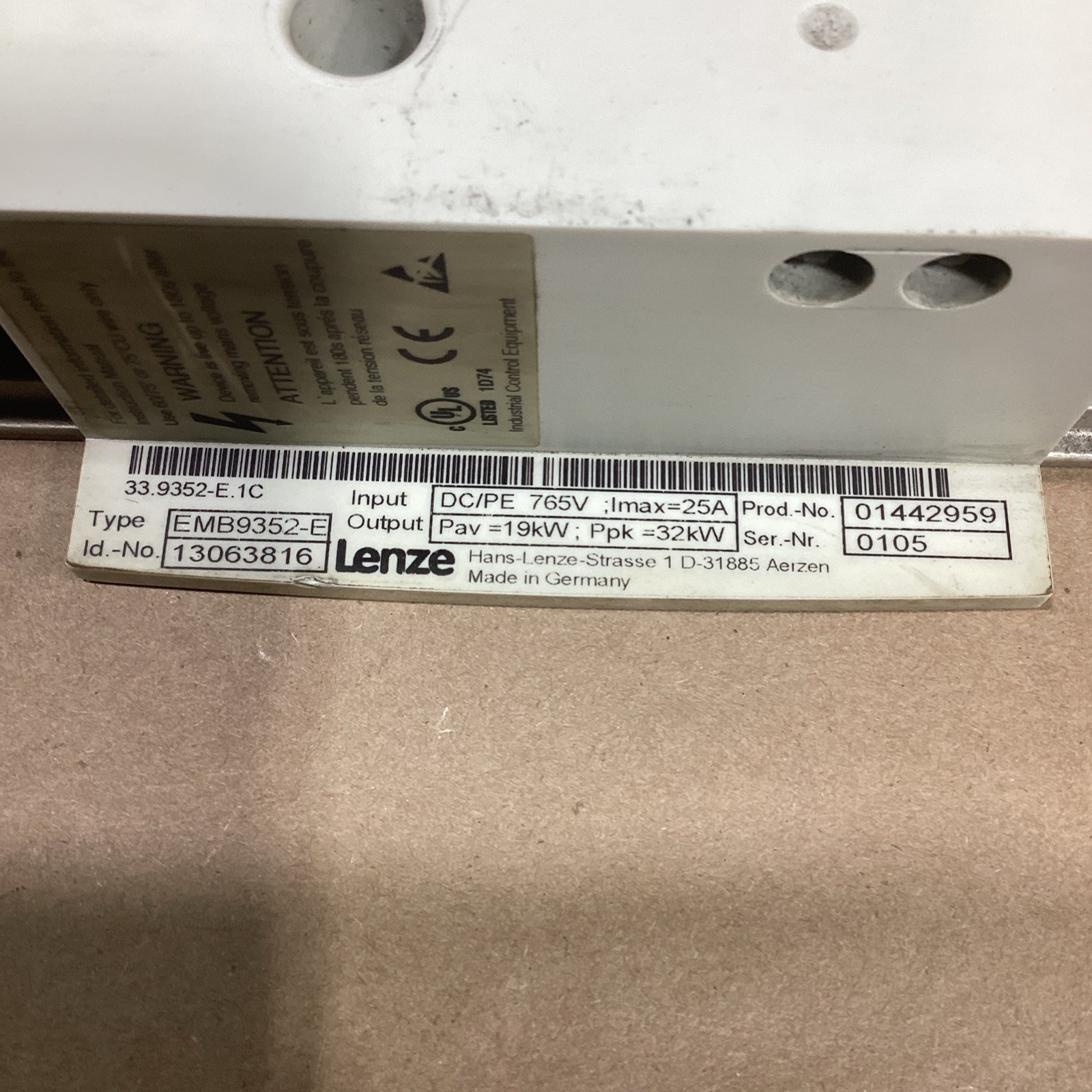 Lenze EMB9352-E Brake module