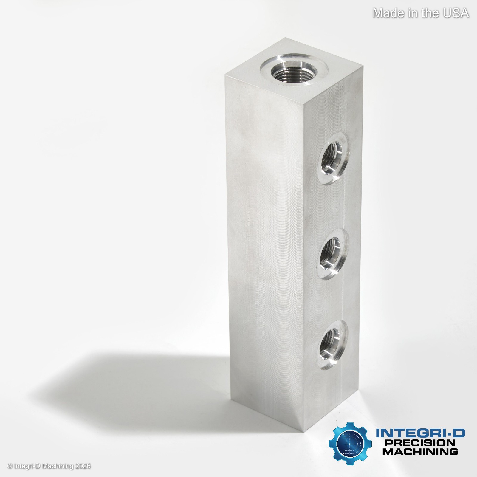 3-Port Hydraulic Manifold SAE ORB-8 Inlet 1/2″ to ORB-6 Outlets 3/8″ Splitter