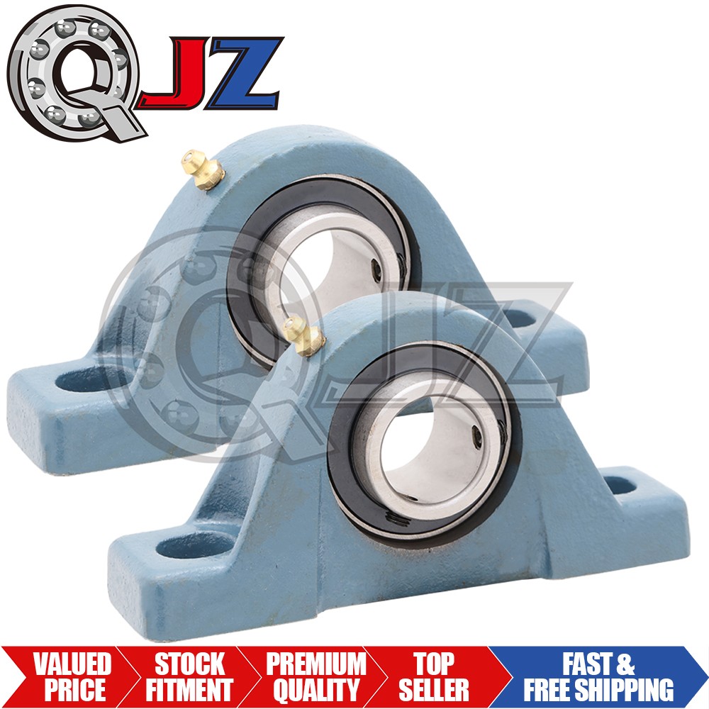 [2-Pack] UCPE215-47 Cast Iron Pillow Block Bearing Housed Unit [2-15/16 in Bore]