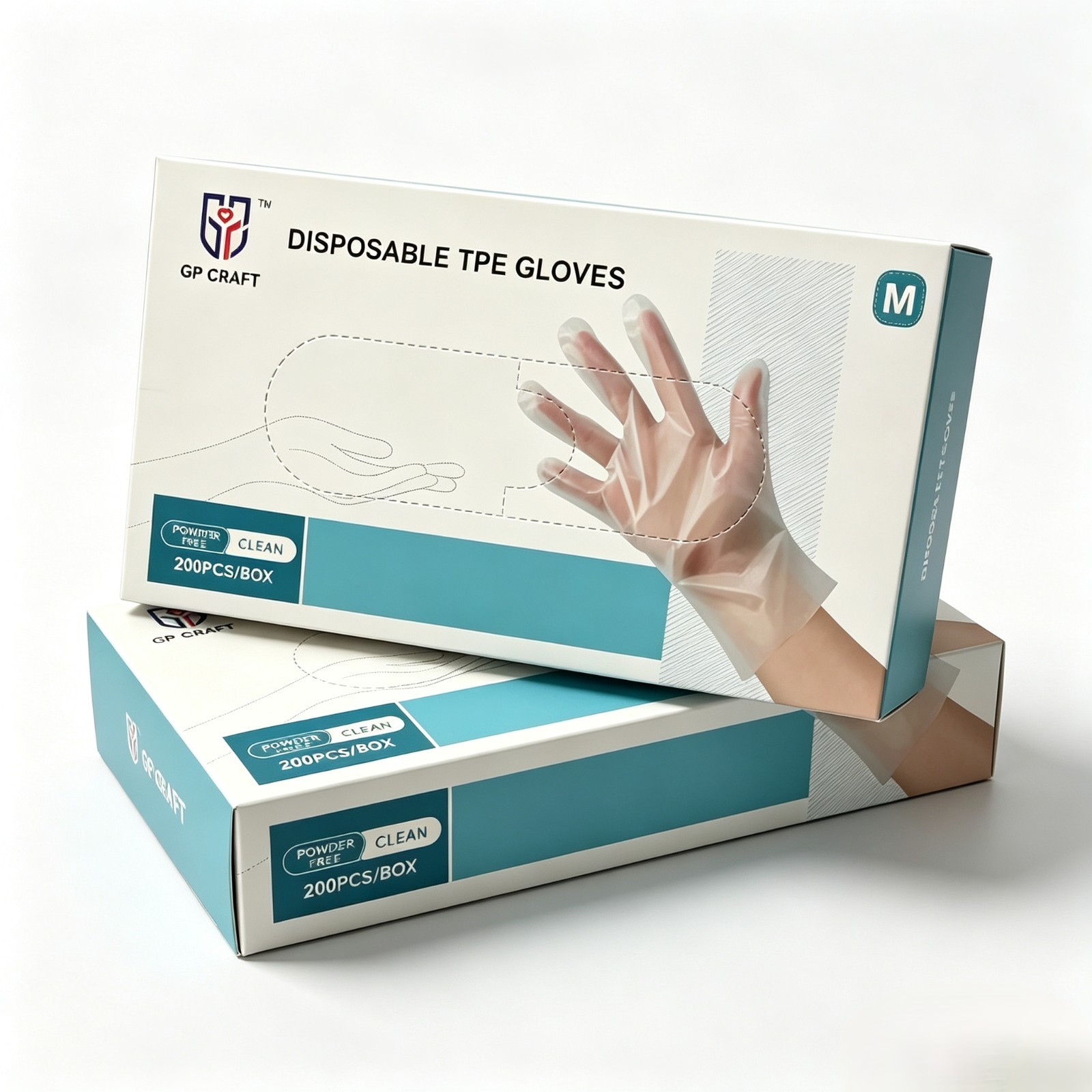400Pcs(2Box) Disposable TPE Gloves Clear BPA Free Save More for Kitchen Cooking
