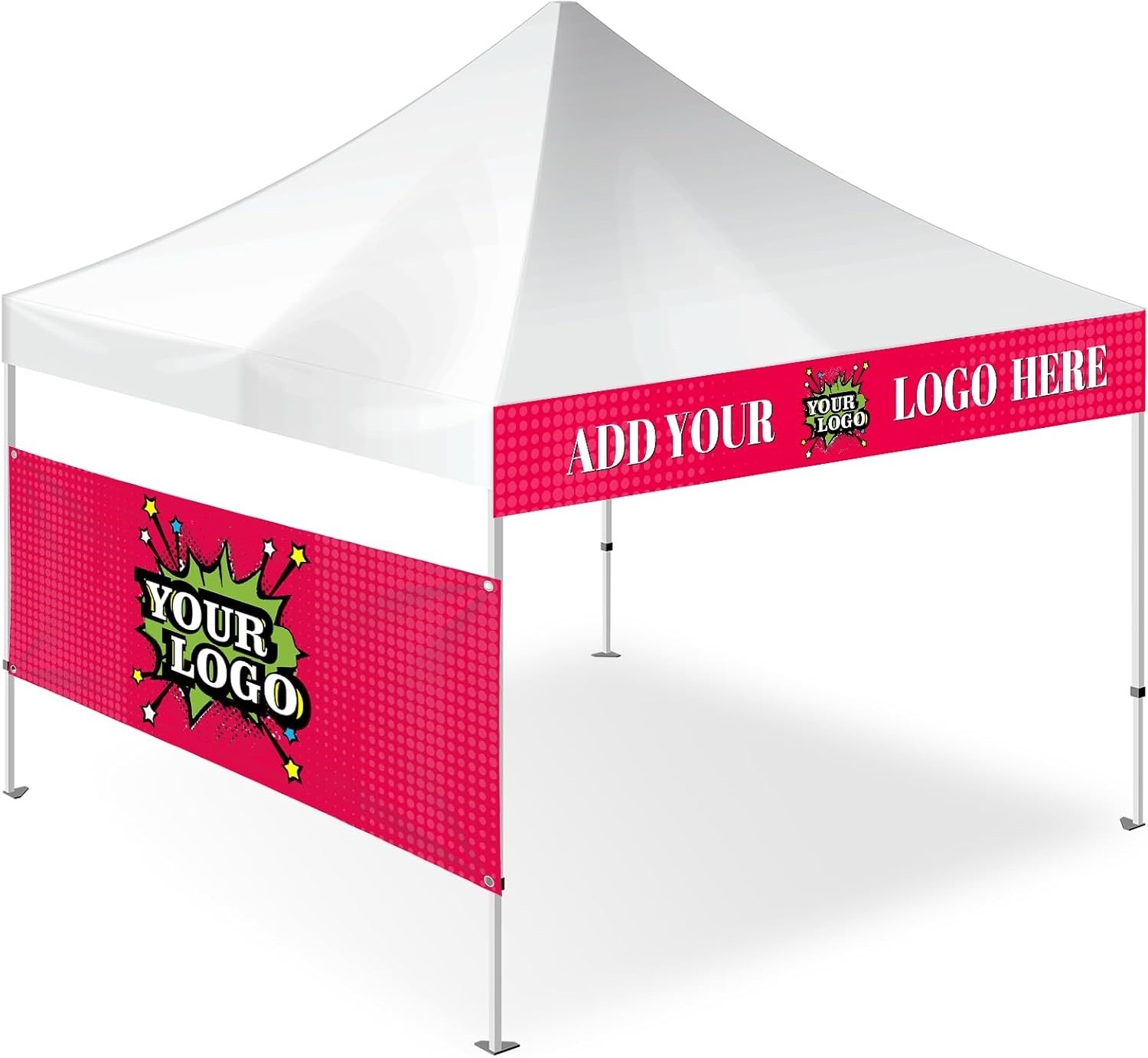 Custom Tent Banner and Valance with Logo Customize fit for Canopy Tent 10x10ft