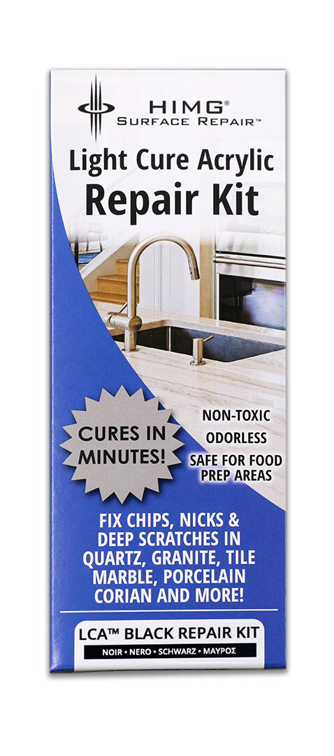 BLACK ACRYLIC REPAIR KIT – FOR GRANITE, MARBLE, TILE, QUARTZ. AND PORCELAIN