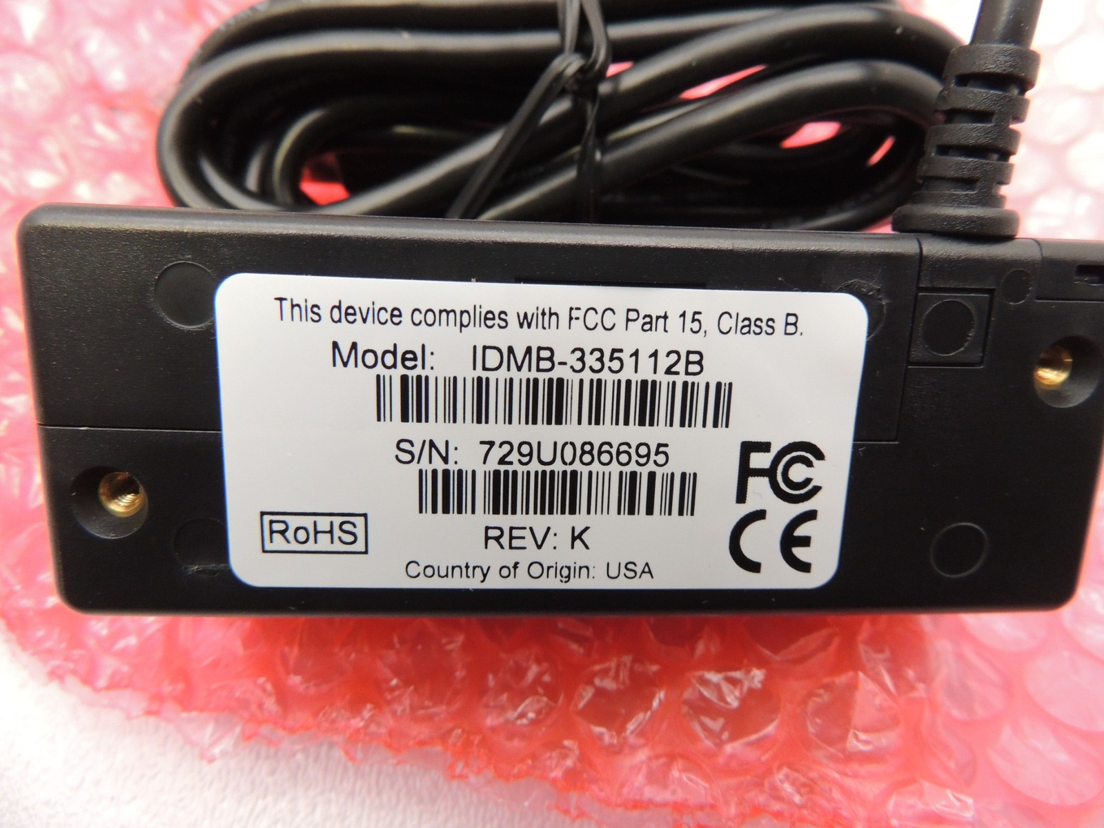 New ID TECH IDMB-335112B USB Magnetic Stripe Reader Card Swipe Reader
