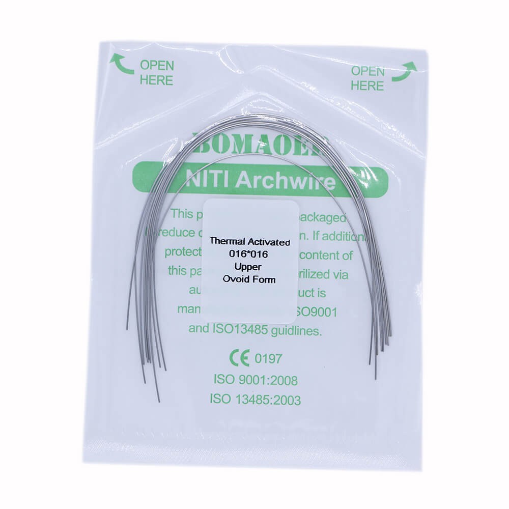 50×Dental Orthodontic Niti Thermal Activated Rectangular Arch Wires 16×16 Upper