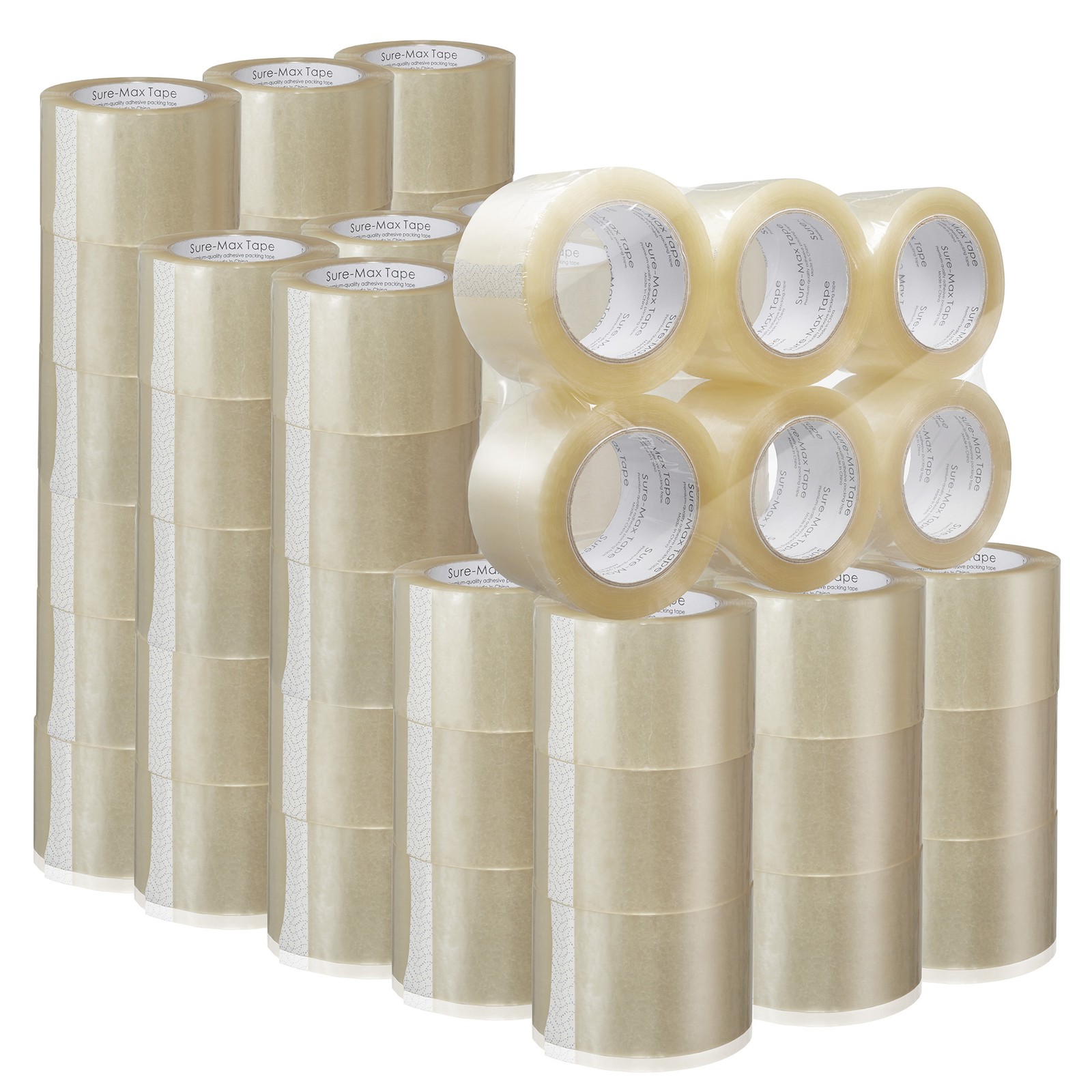 72 Rolls 3″ Extra-Wide Clear Shipping Packing Moving Tape 110 yds/330′ ea – 2mil