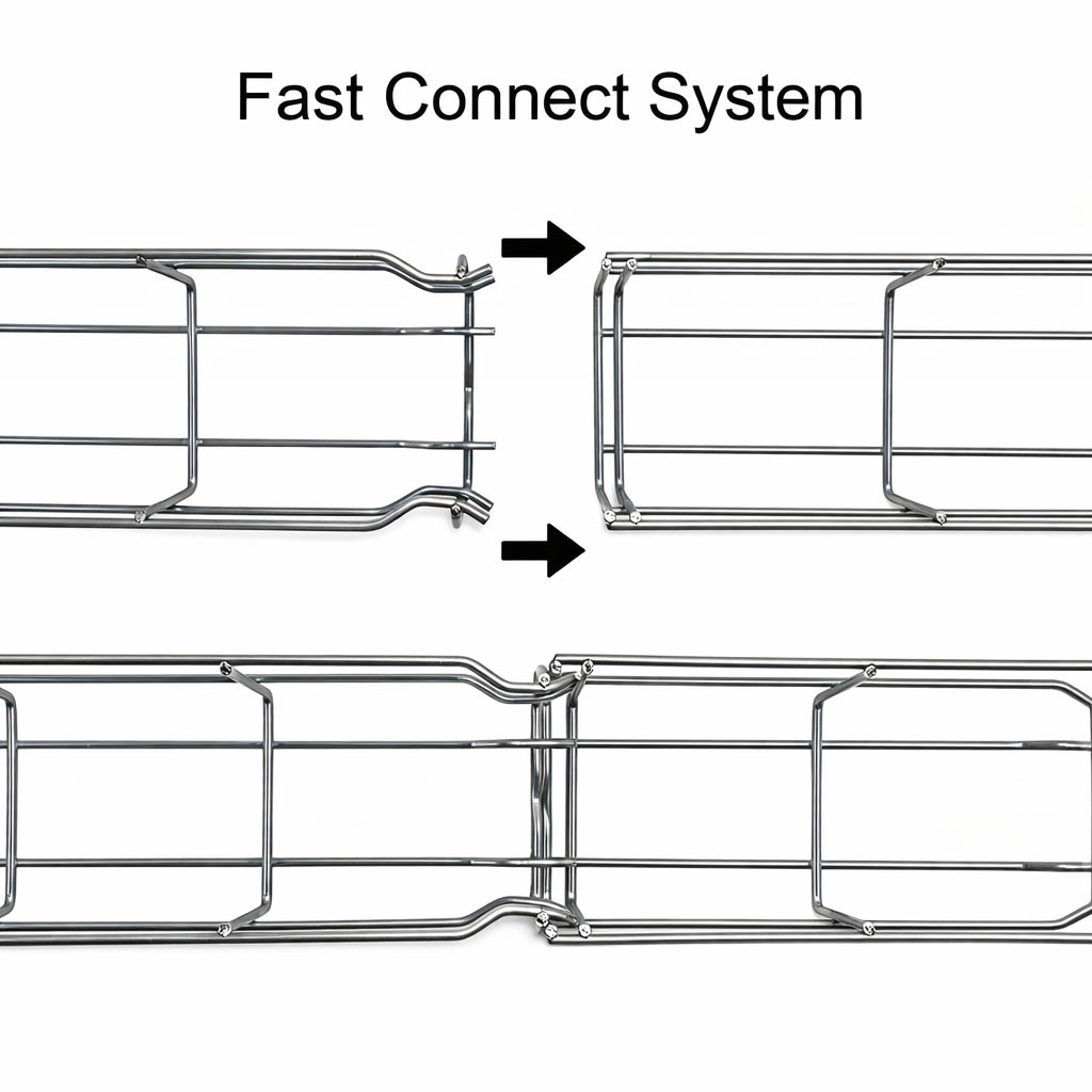 Electriduct Fast Connect Wire Mesh Cable Tray System