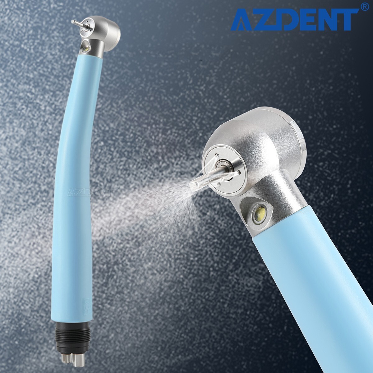 AZDENT Dental E-generator LED High Speed Handpiece Plastic 3 Water Spray 4Hole