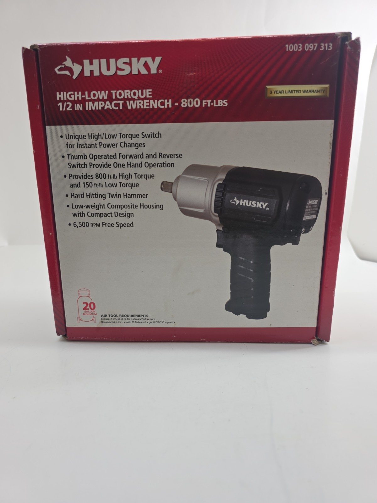 Husky H4470 1/2″ Impact Wrench – Black