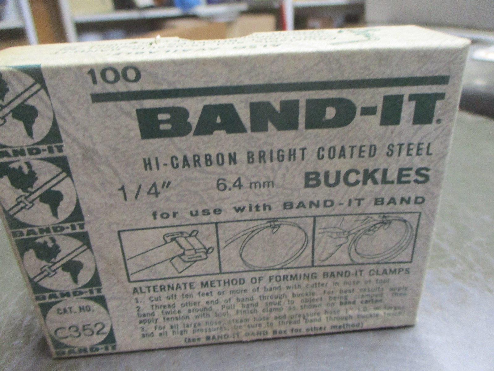 100 Band It 1/4 Buckles 6.4 mm C352