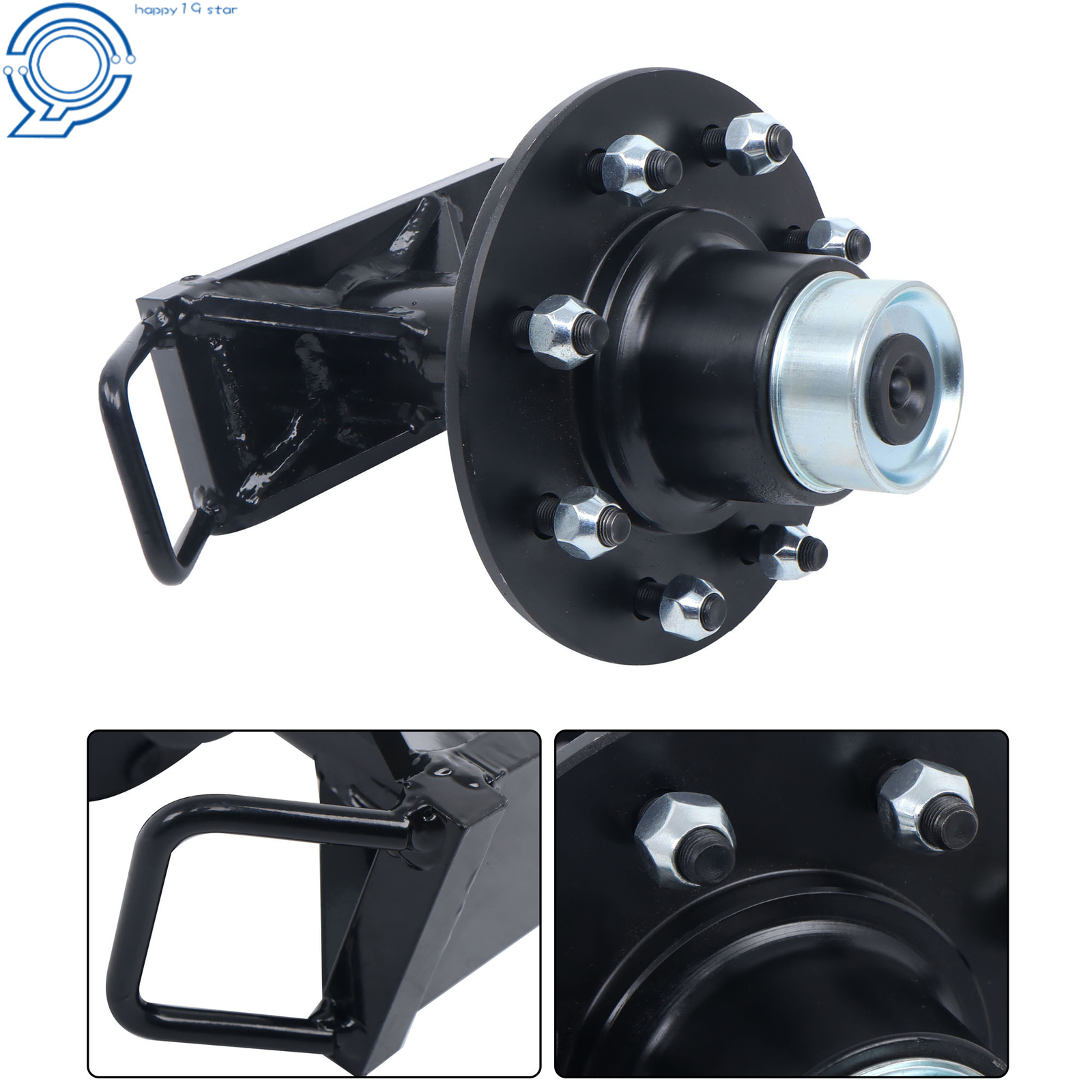 Shipping Container Wheels 8×6.5 Lug Bolt-On Spindle Kit with Handle