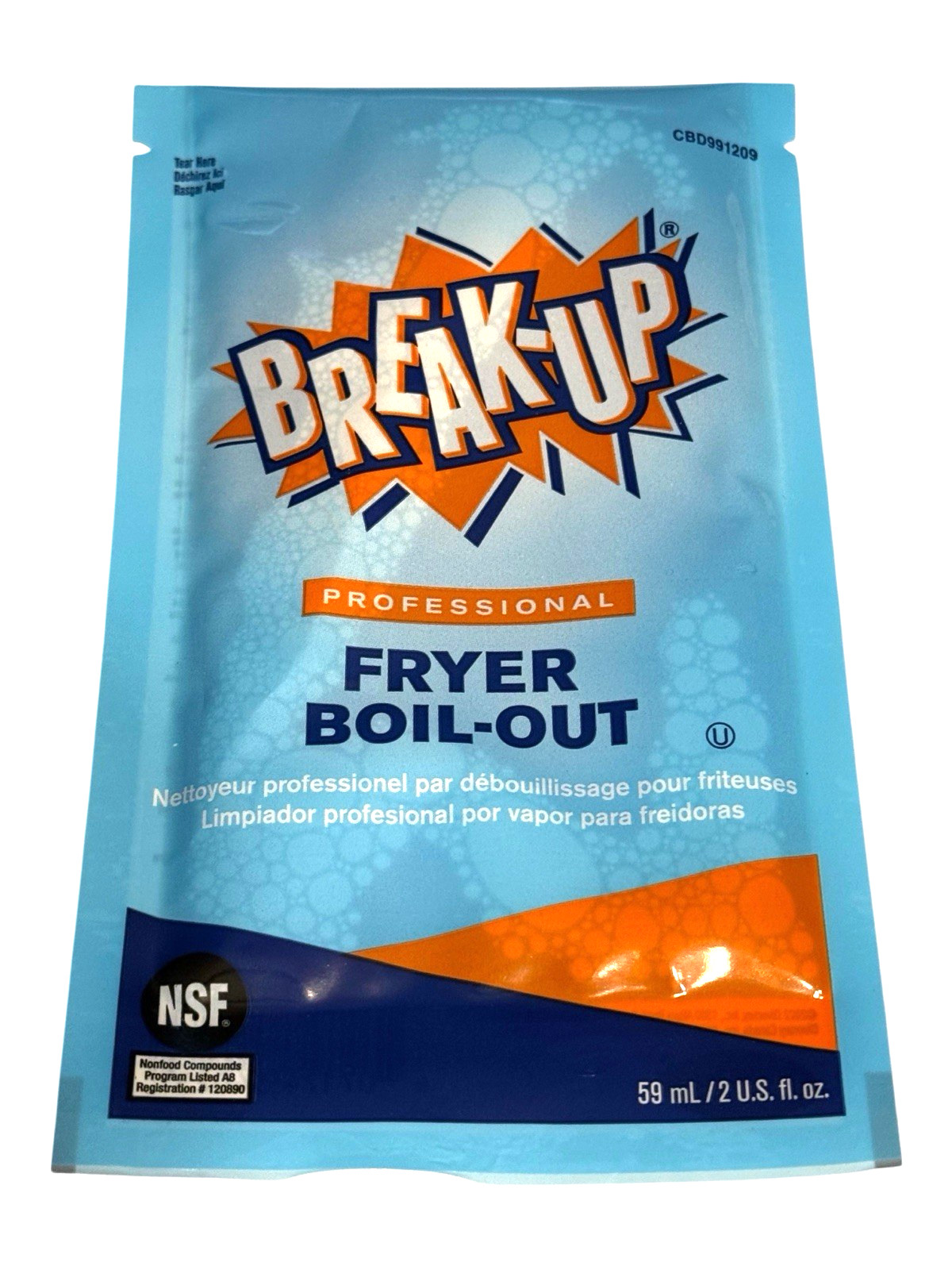 Diversey Break-Up Professional Fryer Boil-Out Liquid, 2 oz Pack (5 Packets)