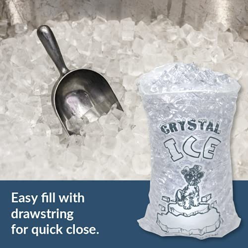 Clear Ice Bags with Closure – 10 lb Capacity, Perfect for Indoor and Outdoor Use