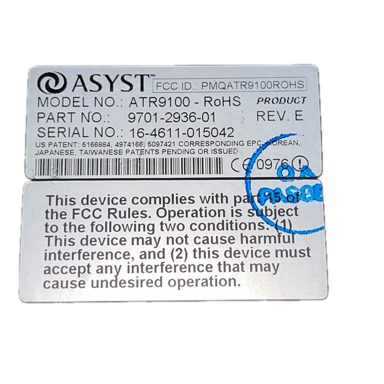 Asyst Technologies ATR9100 9701-2936-01 Controller