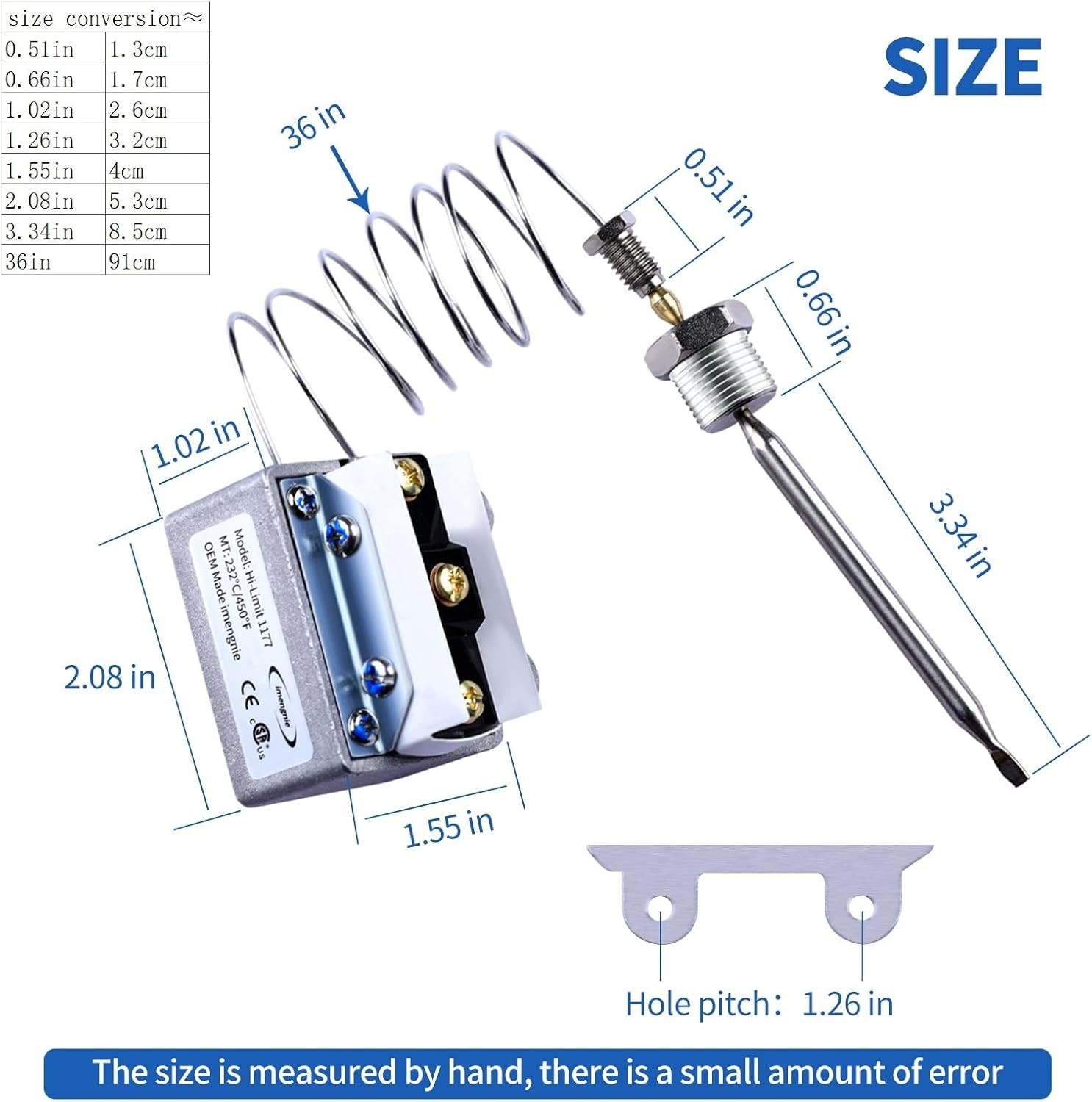 Deep Fryer High Limit Switch Safety Thermostat