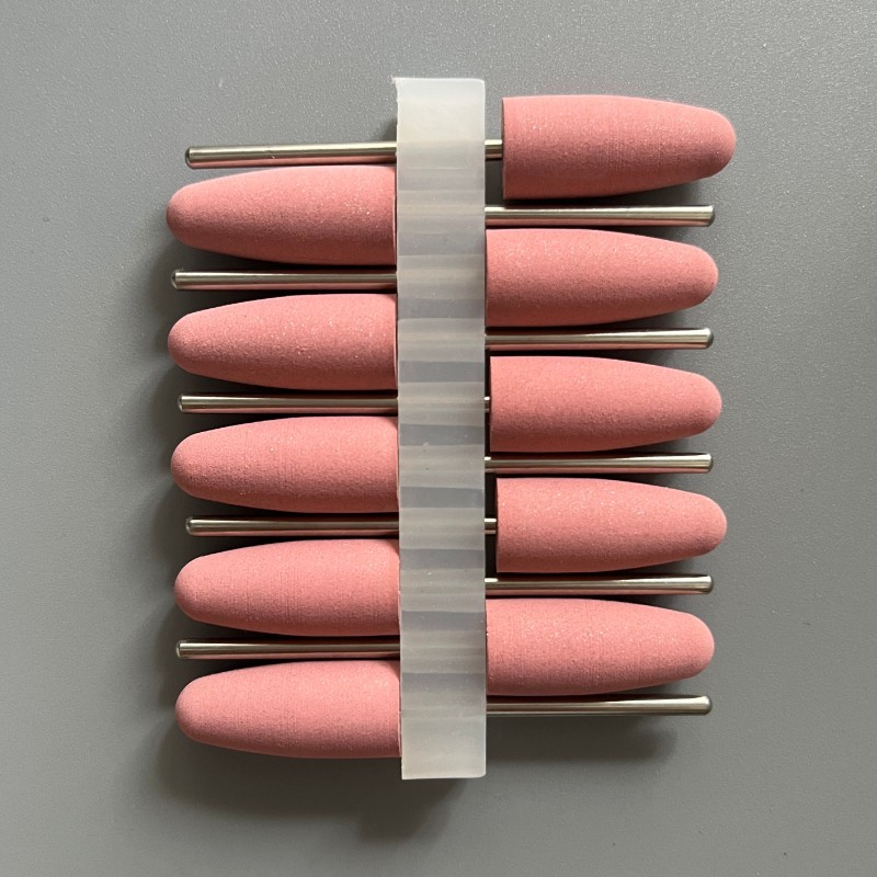 60 Pcs Dental Lab Silicone Rubber Polishers Diamond Polishing Burs 2.35 mm