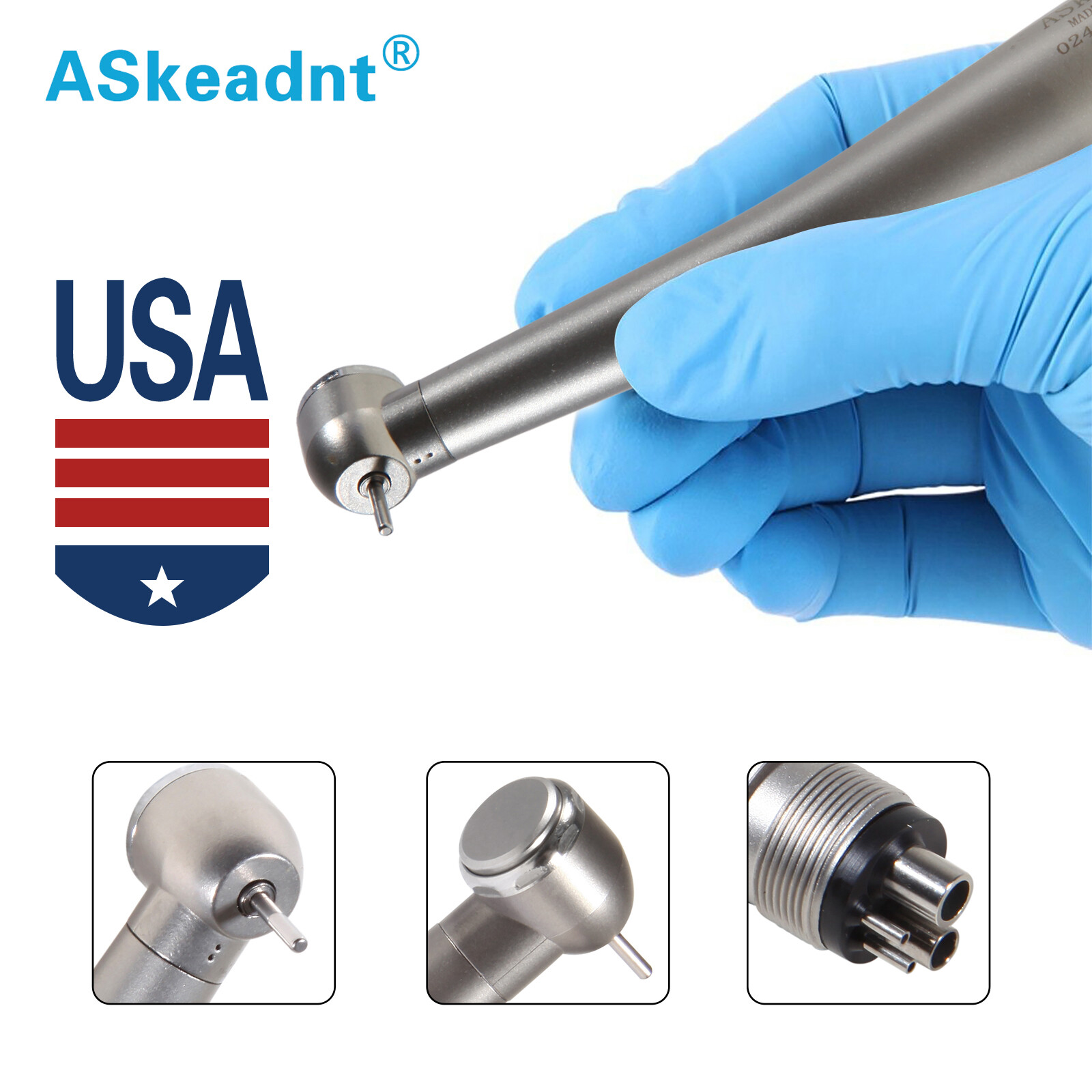 10 PCS Dental High Speed Handpiece Push Button Turbine 4 Hole NSK Pana Max Style