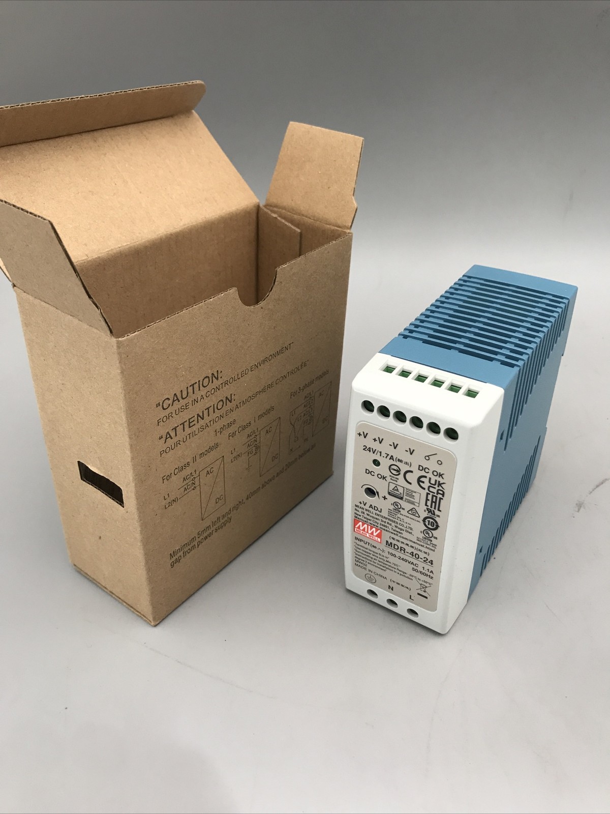 Mean Well MDR-40-24 DIN Rail Power Supply 24VDC Brand New
