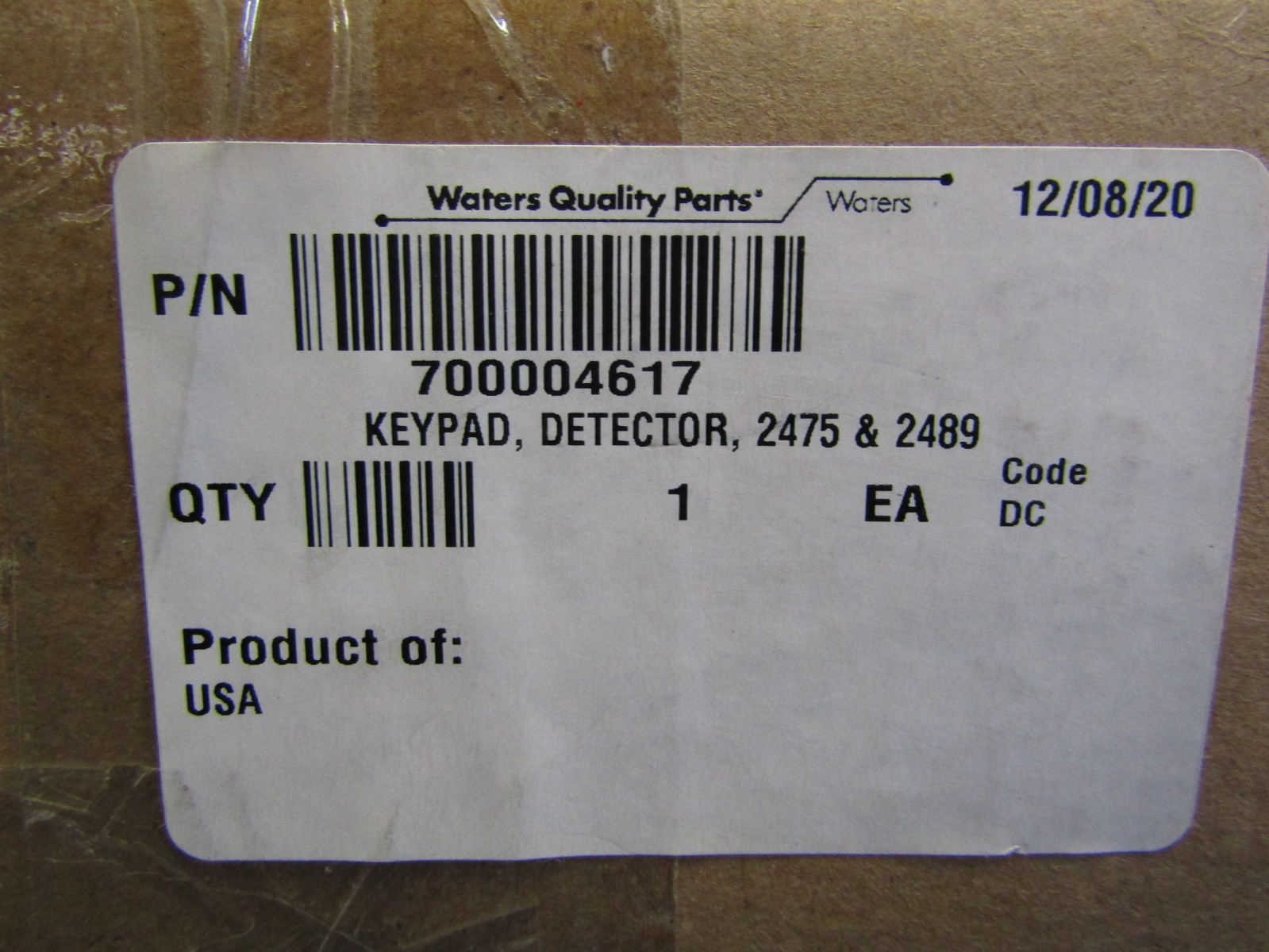 Waters KEYPAD DETECTOR 2475 & 2489 – 700004617