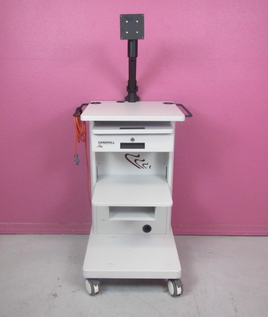 Sandhill Endoscopy Manometry Cart w/ Transformer, Power Strip & Monitor Mount