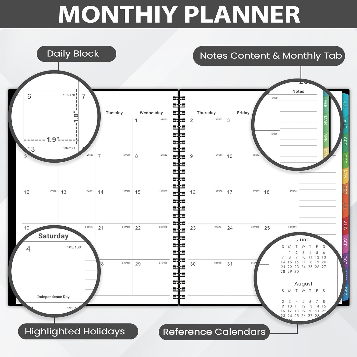 2026-2027 Monthly Planner – Academic Planner/Calendar 2026-2027, JUL 2026 – DEC