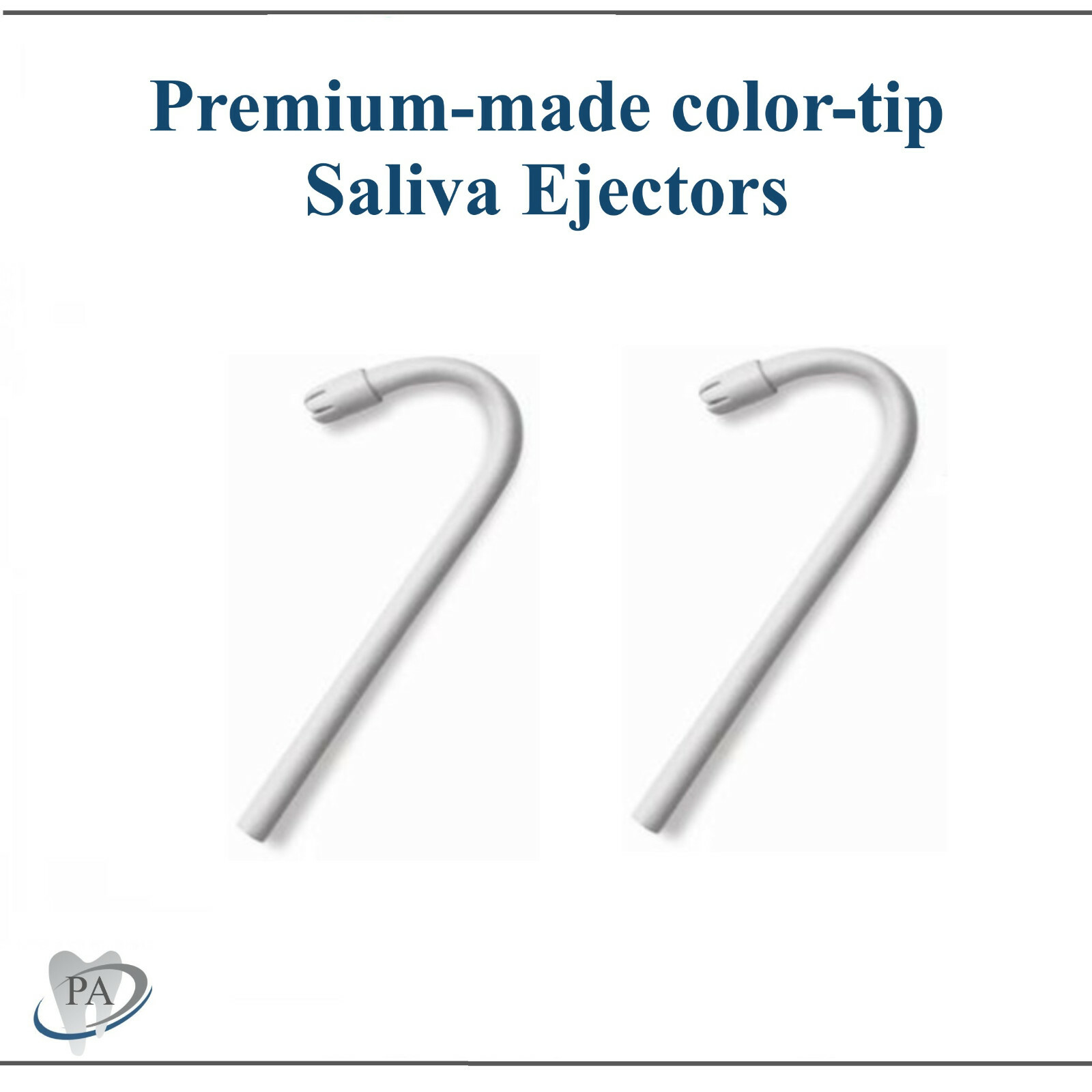 1000 Clear n Blue or White Dental Saliva Ejectors Disposable Suction Tip