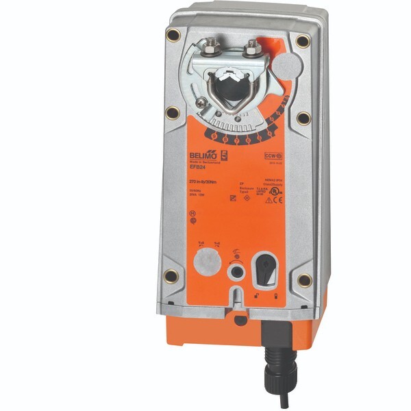 EFB24 NEW | Belimo | Actuators – Damper Actuator, 270 in-lb, Spring Return, 24V