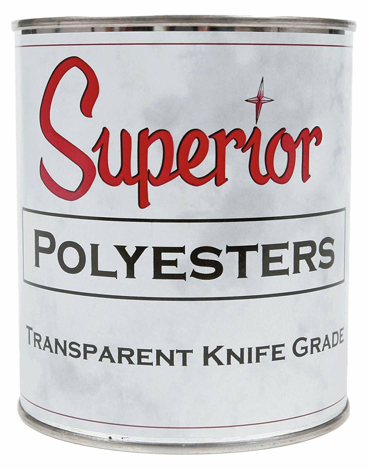 Superior Polyester Adhesive- Transparent, Knife Grade Stone Adhesive (Quart)