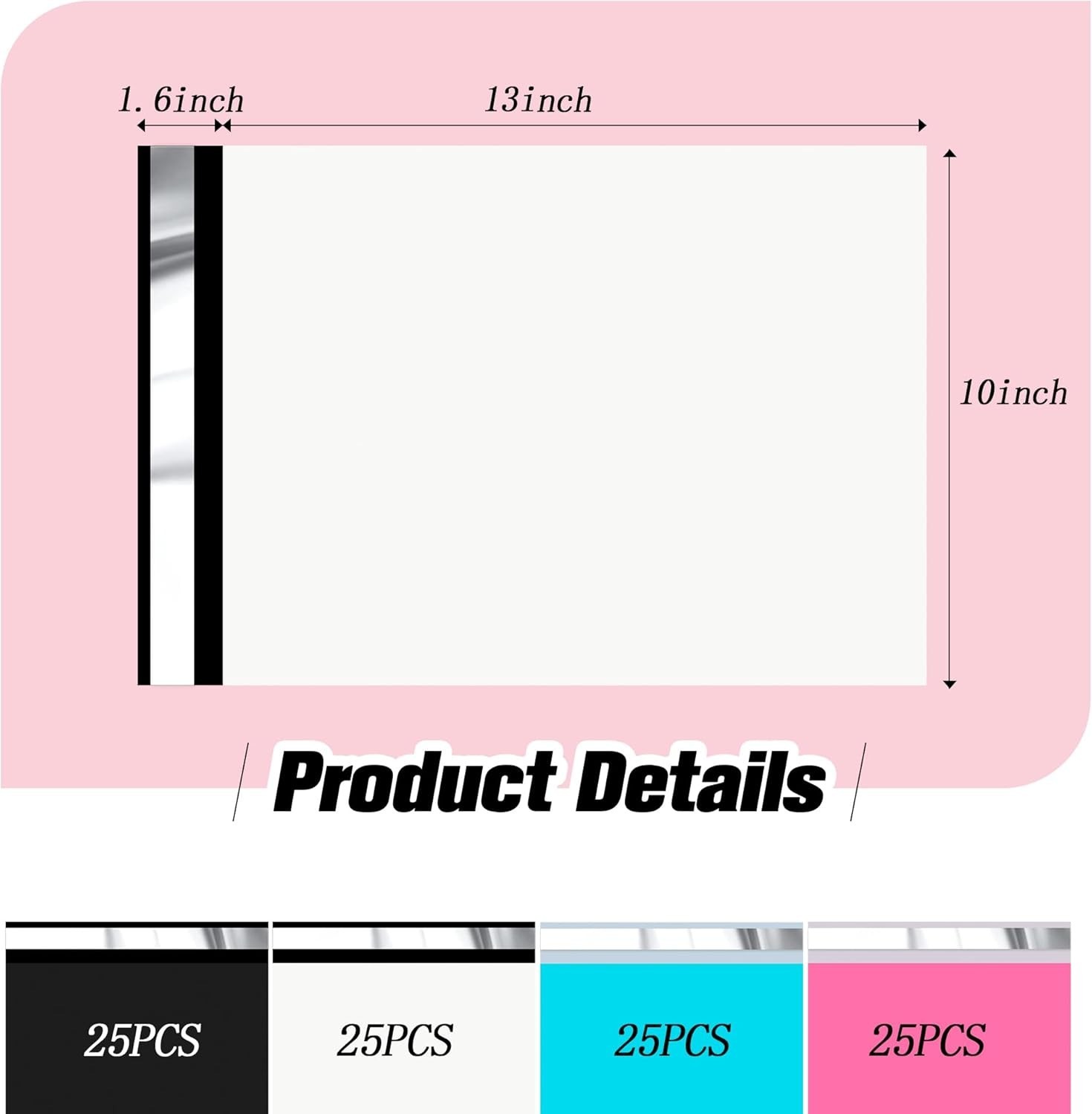 Thank You Poly Mailer – 10×13 Poly Mailers Variety Pack Of 100, 25 Pcs Each Colo