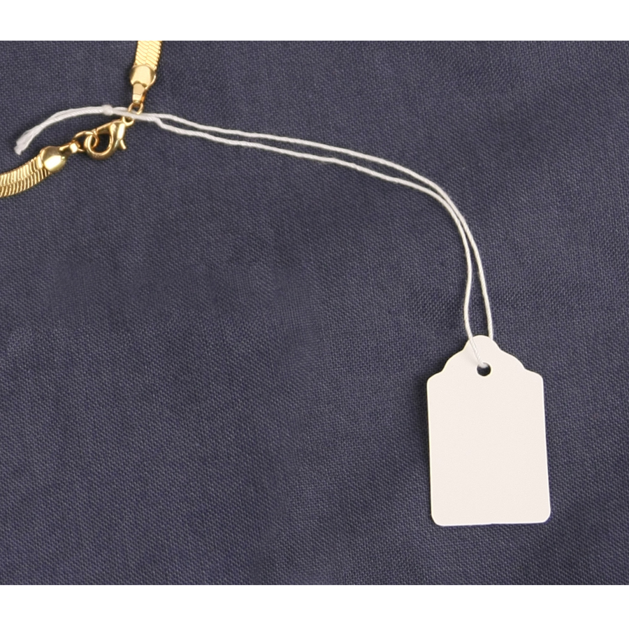 1000Pc Blank White Merchandise Price Tags w/ String Jewelry Retail Strung