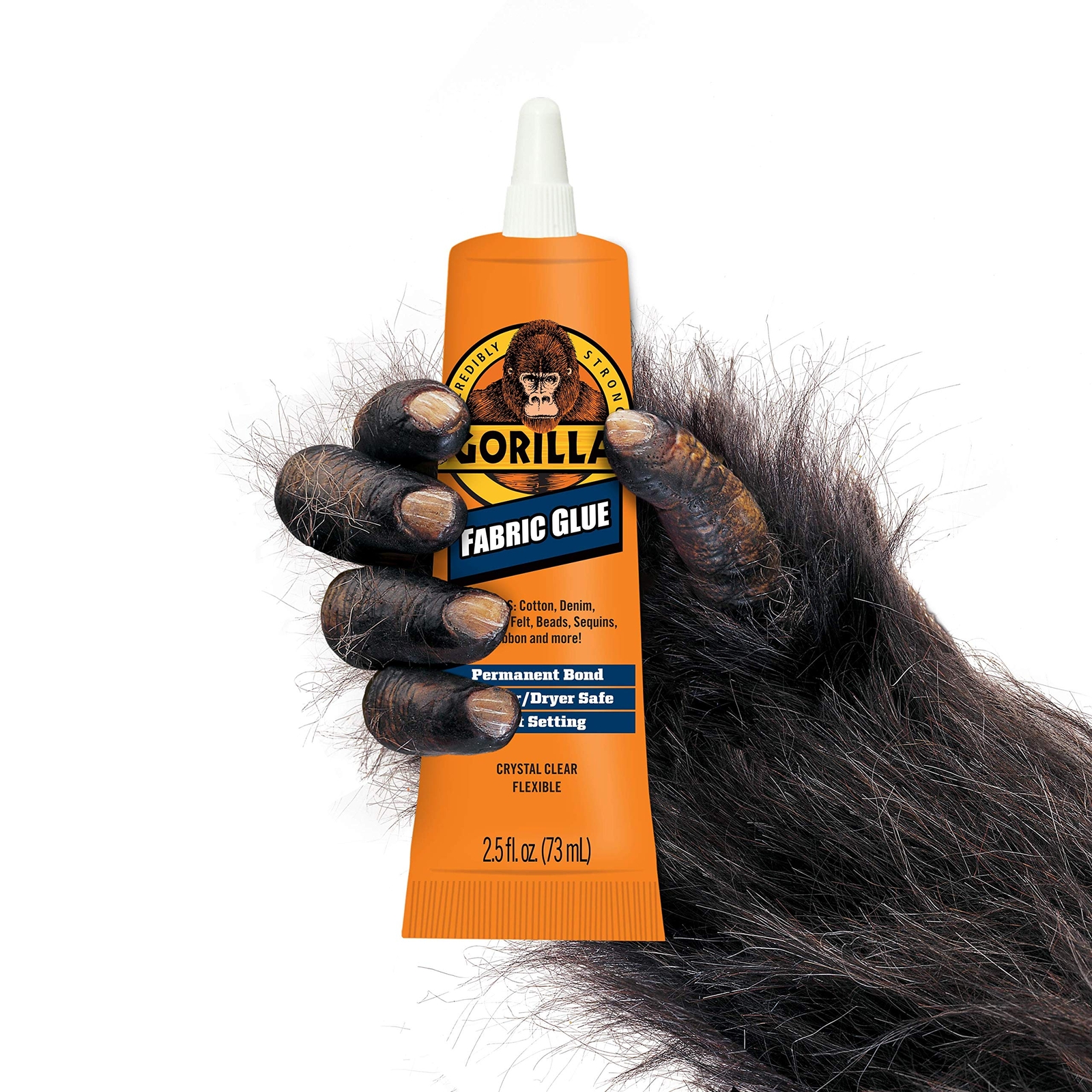 Gorilla Glue Waterproof Fabric Glue 2.5 Ounce Tube, Clear, (Pack Of 1) (8025501)