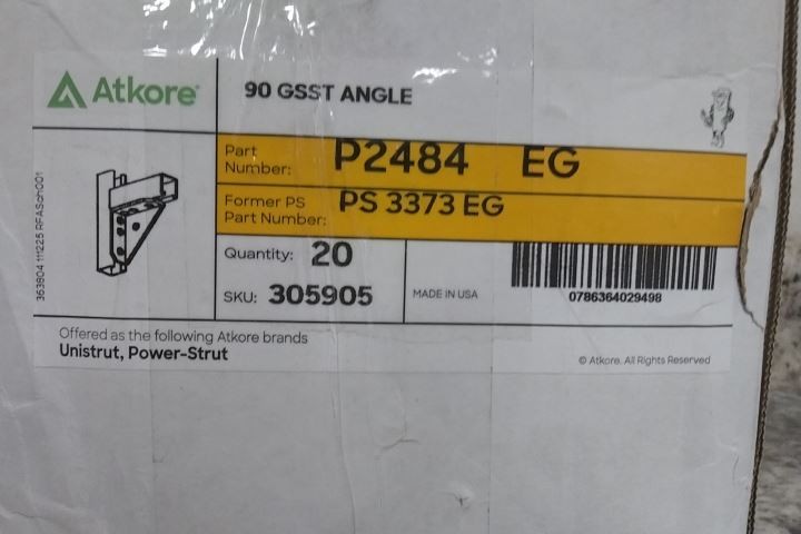 Atkore P2484 EG 20 Pk 1-5/8 x 4 x 4 In 90 Degree Gusseted Fitting