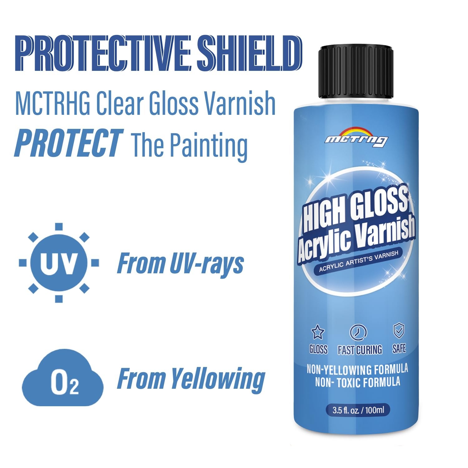 MCTRHG Gloss Varnish for Acrylic Painting, Artist’s Varnish,