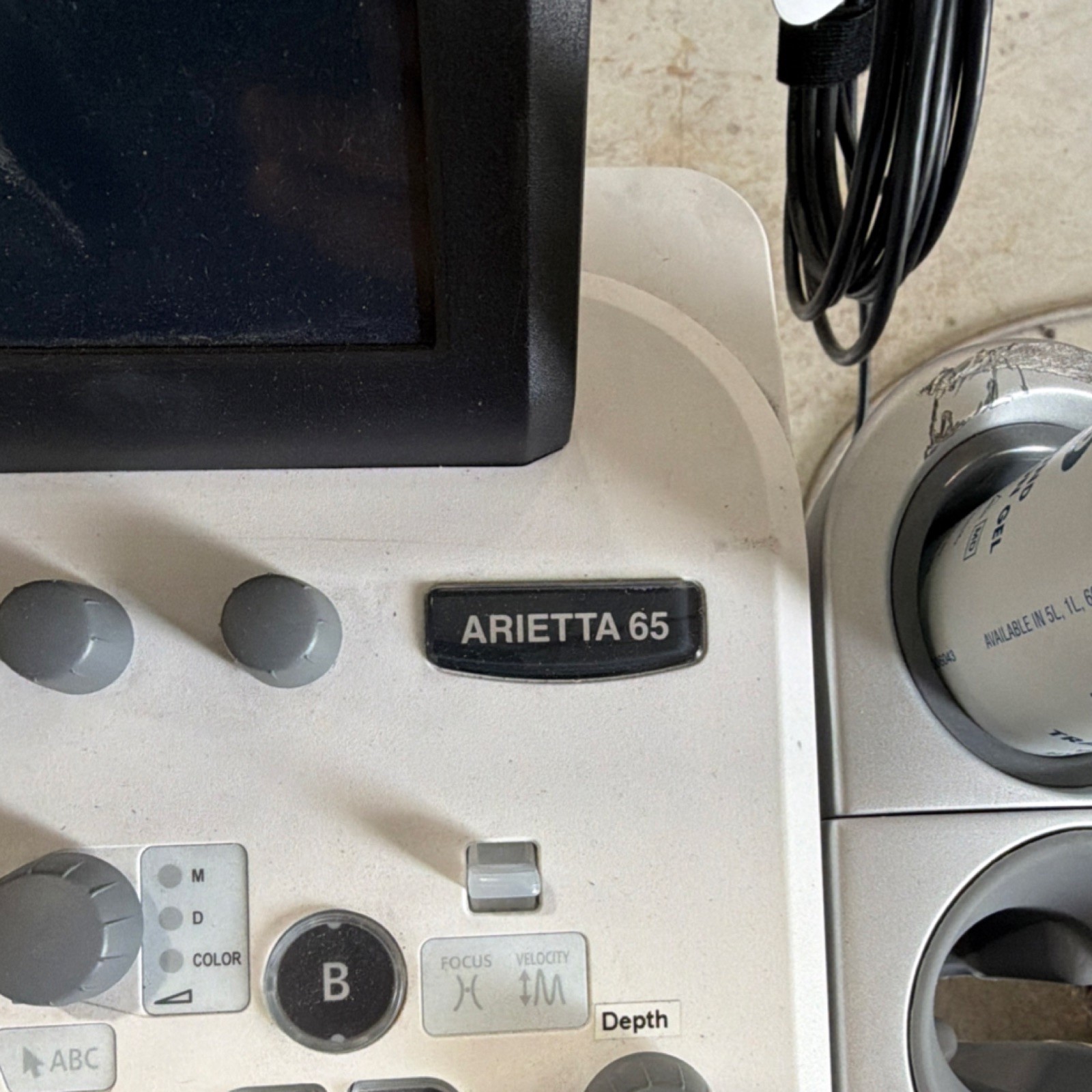 Hitachi Arietta 65 Cart Mounted Ultrasound Machine Color 2D Radiology Printer