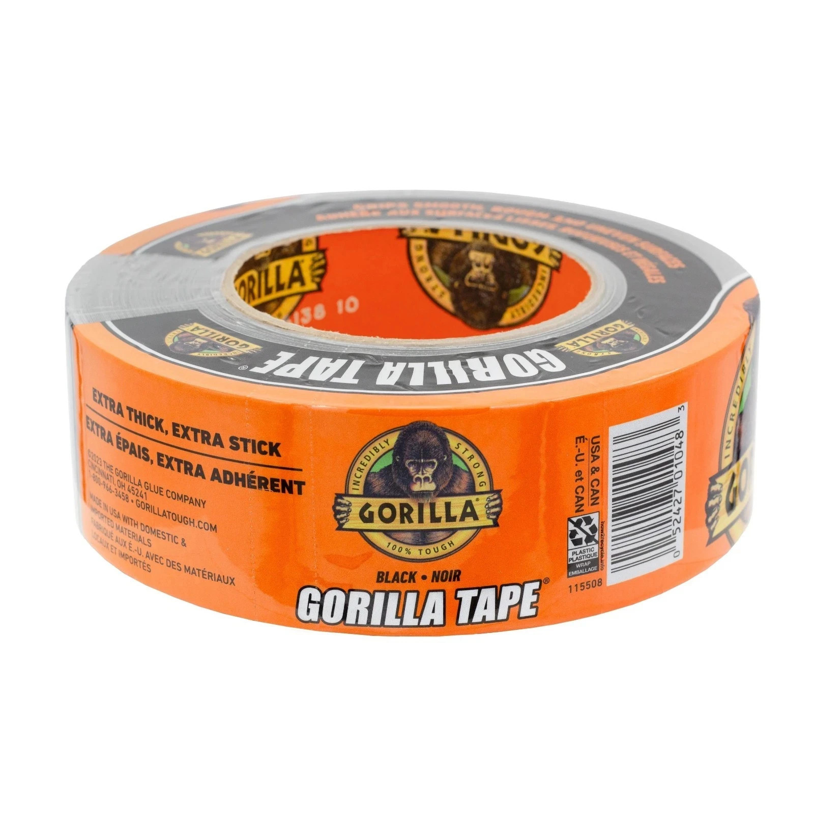 Gorilla Black Duct Tape 30 Yard Heavy Duty Tough Roll Strong Repair Tape