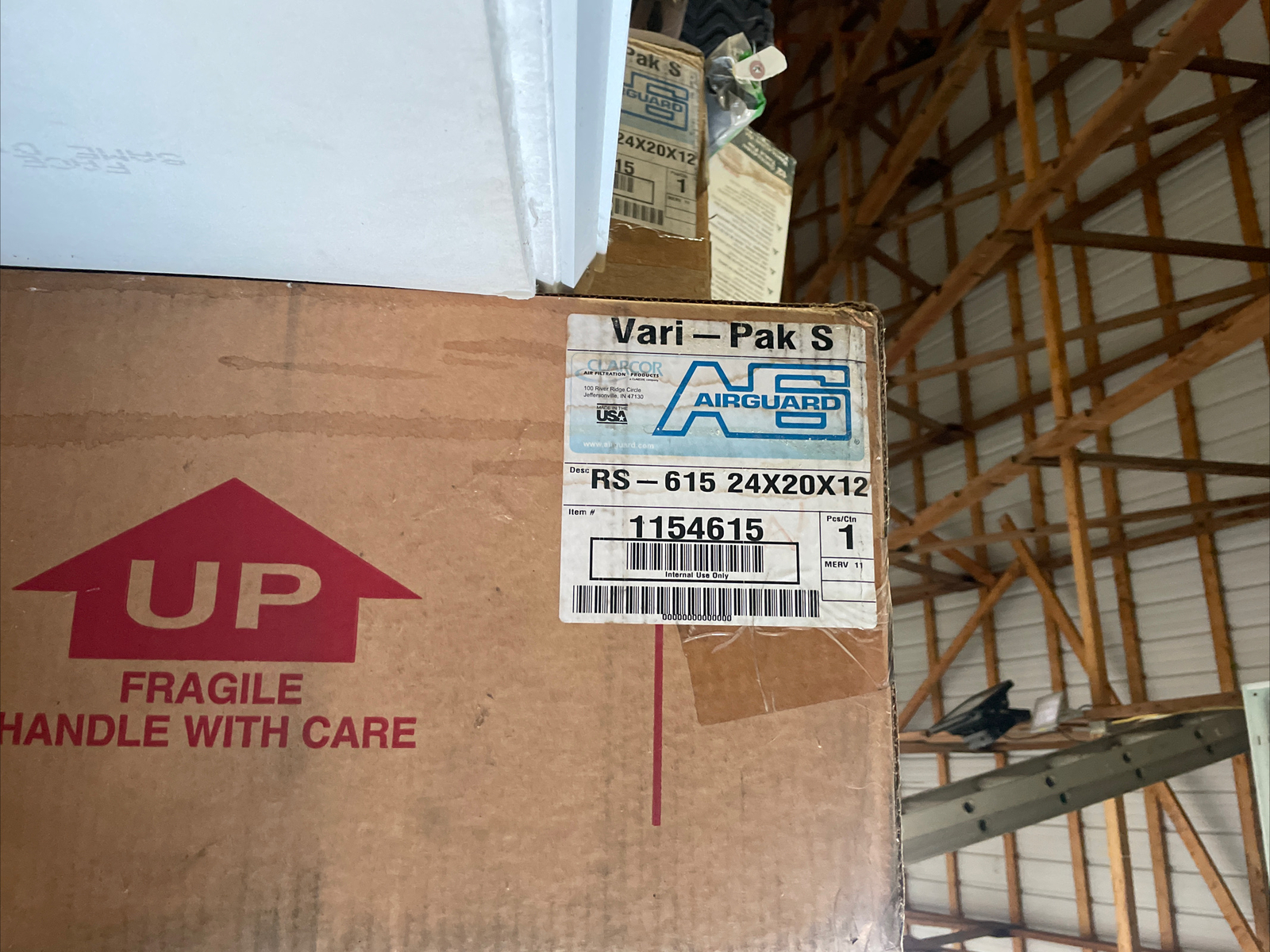 Airguard Clarcor Vari-Pak S RS-615 24″x20”x12″ Air Filter