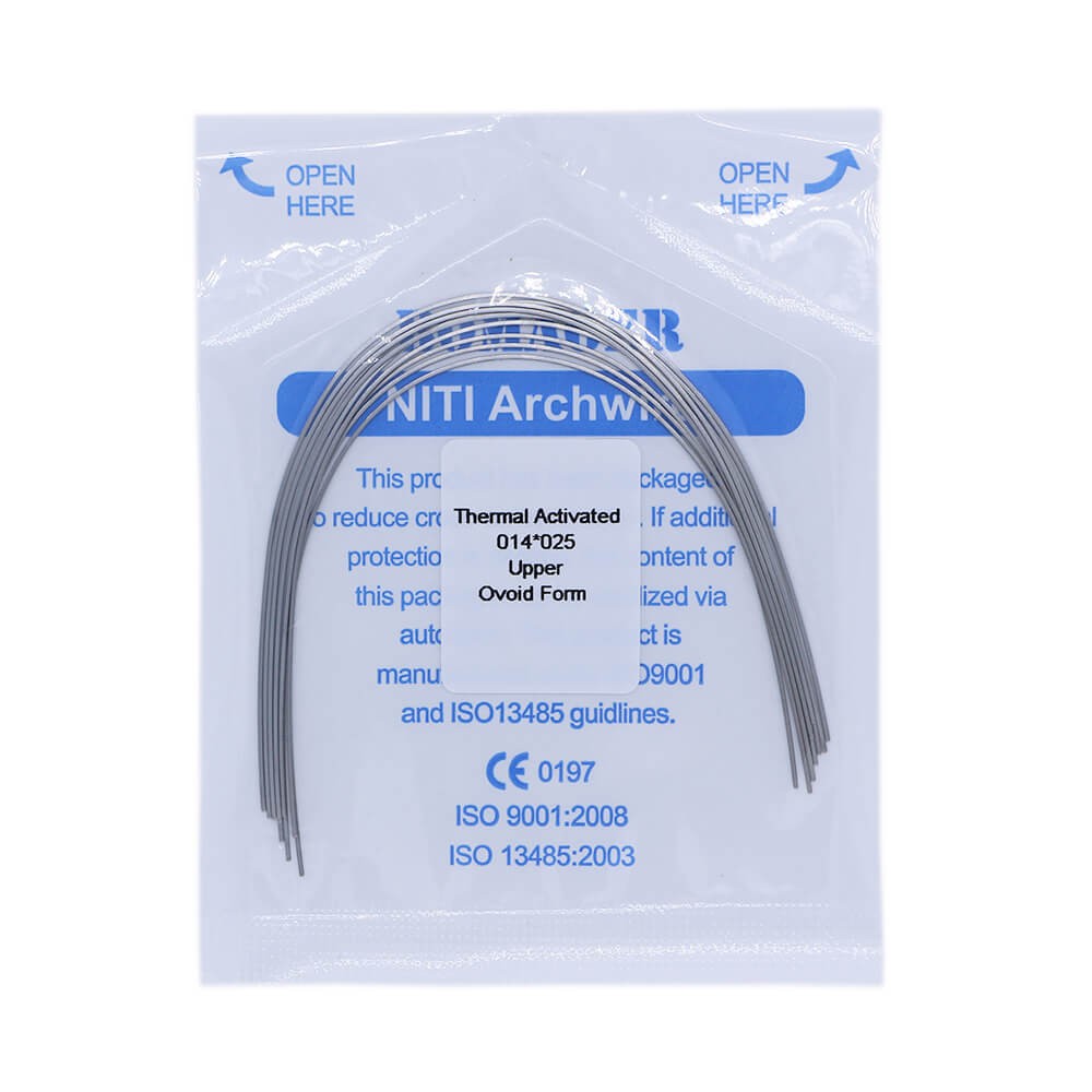 30×Dental Orthodontic Niti Thermal Activated Rectangular Arch Wires 14×25 Upper