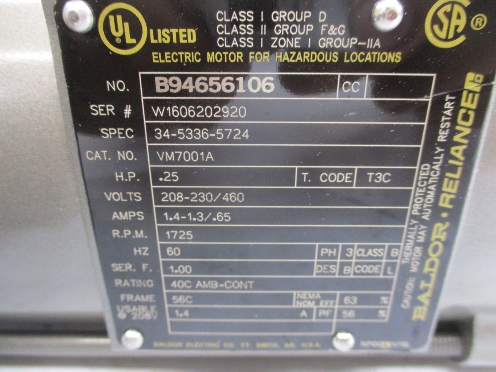 BALDOR VM7001A SER. F NSMP