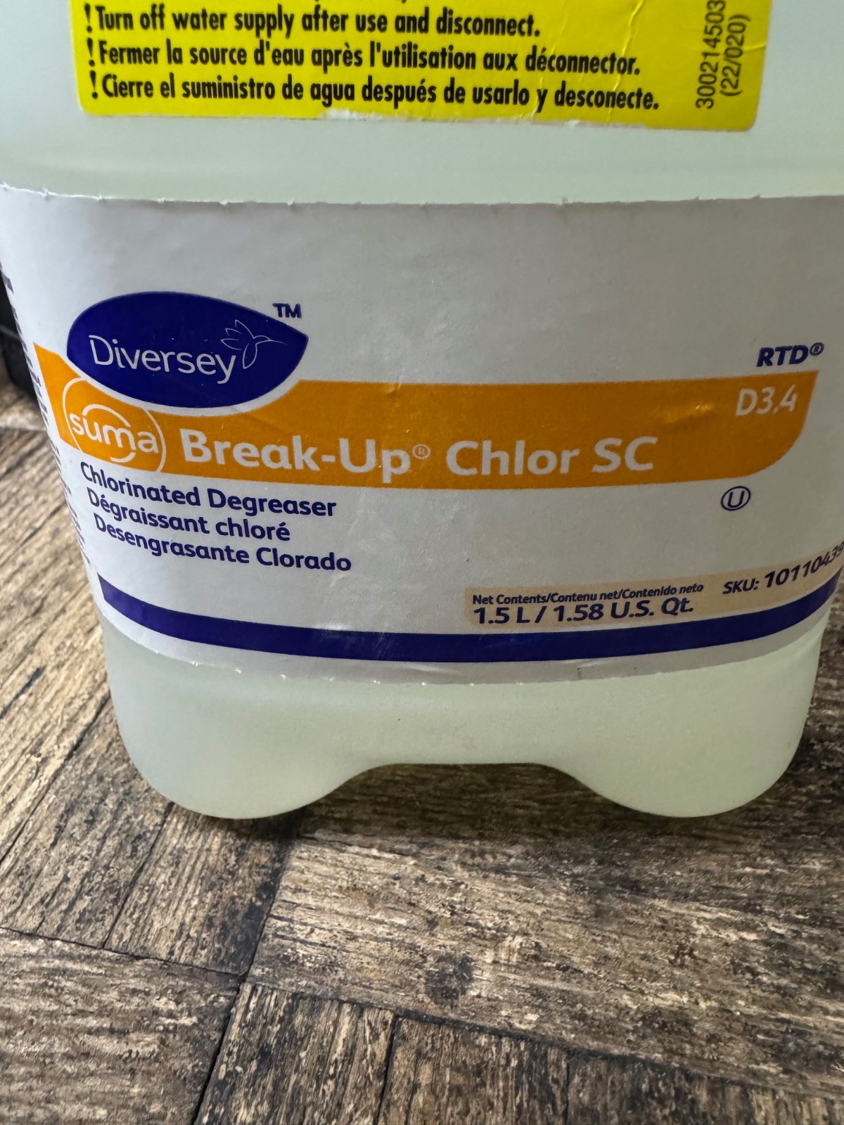 Diversey Suma Break Up Chlor SC Chlorinated Degreaser 1.5L 101104391 Brand New