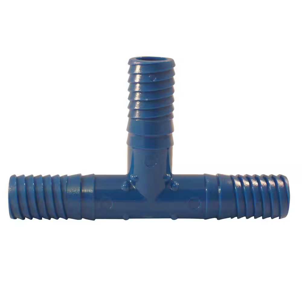 1/2″ Barb Insert Blue Twister Polypropylene Tee Fitting – Durable and Versatile