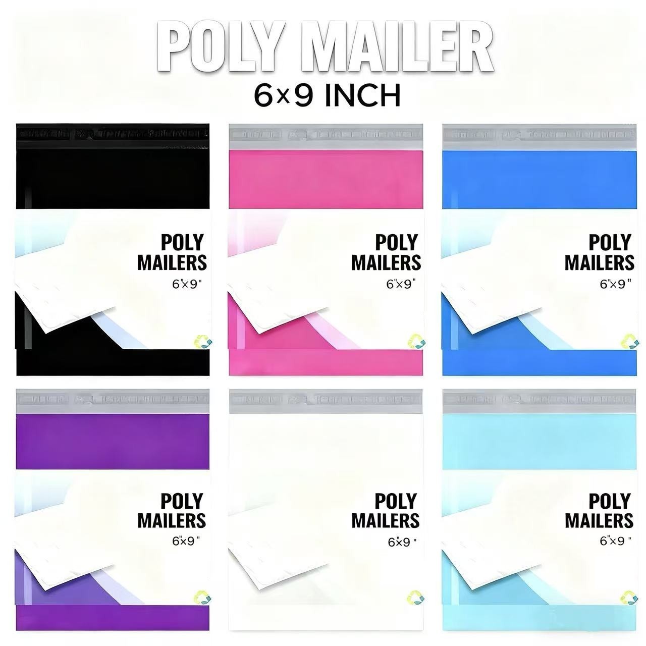 Various Colors and Sizes Poly Mailers Plastic Shipping Envelopes Mailing Bags