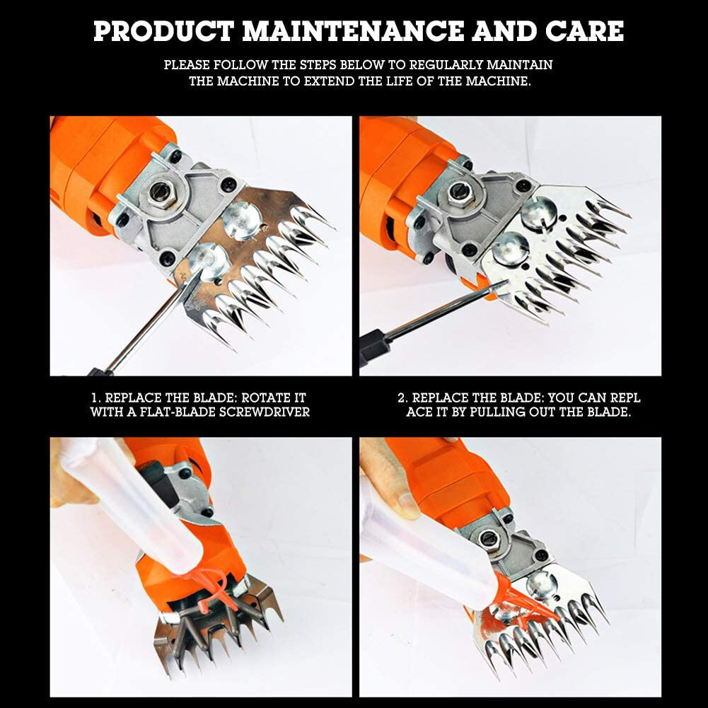 Sheep Shears Straight 9T Tooth Comb Sheep Clippers Blades Stainless Steel